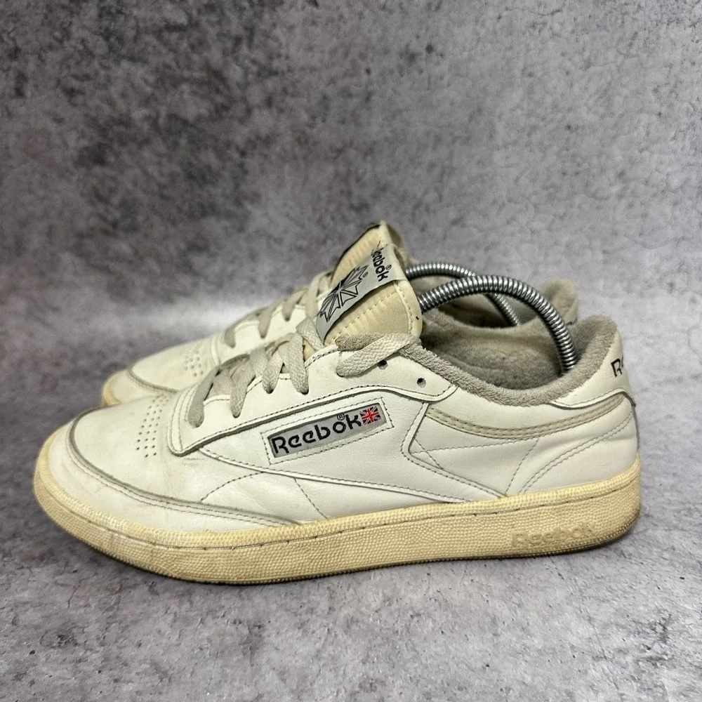 Reebok Club C 85 Vintage Made in USA Sneakers Mens 10.5 Chalk White Leather